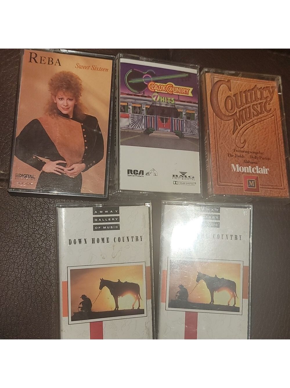 5 80's & 90's County music cassette tapes reba, judds & more